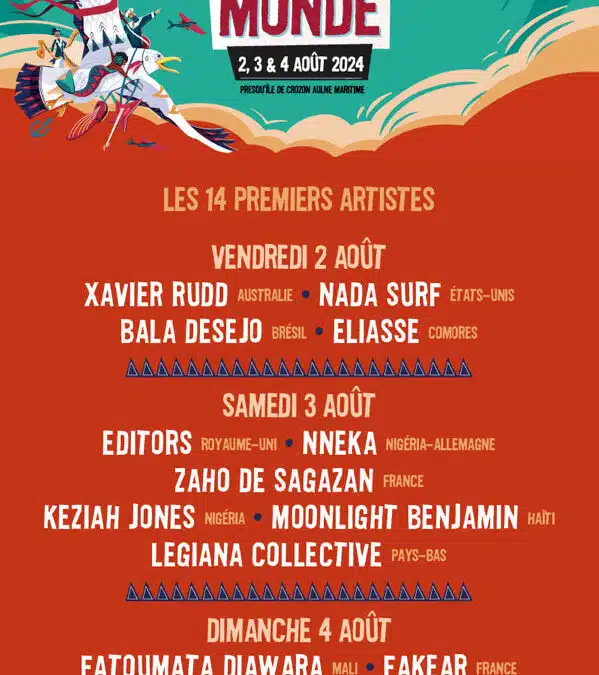 Le Festival du Bout du Monde dévoile sa programmation pour 2024